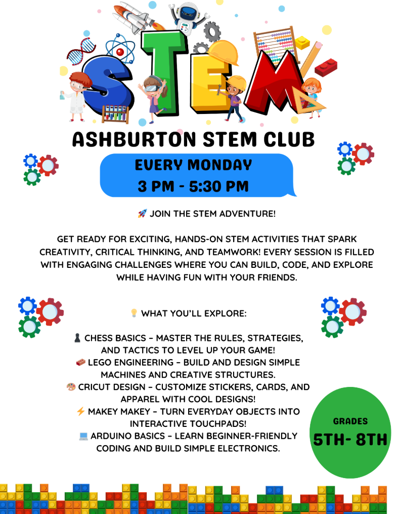 STEM Club Every Monday 3pm-5:30pm