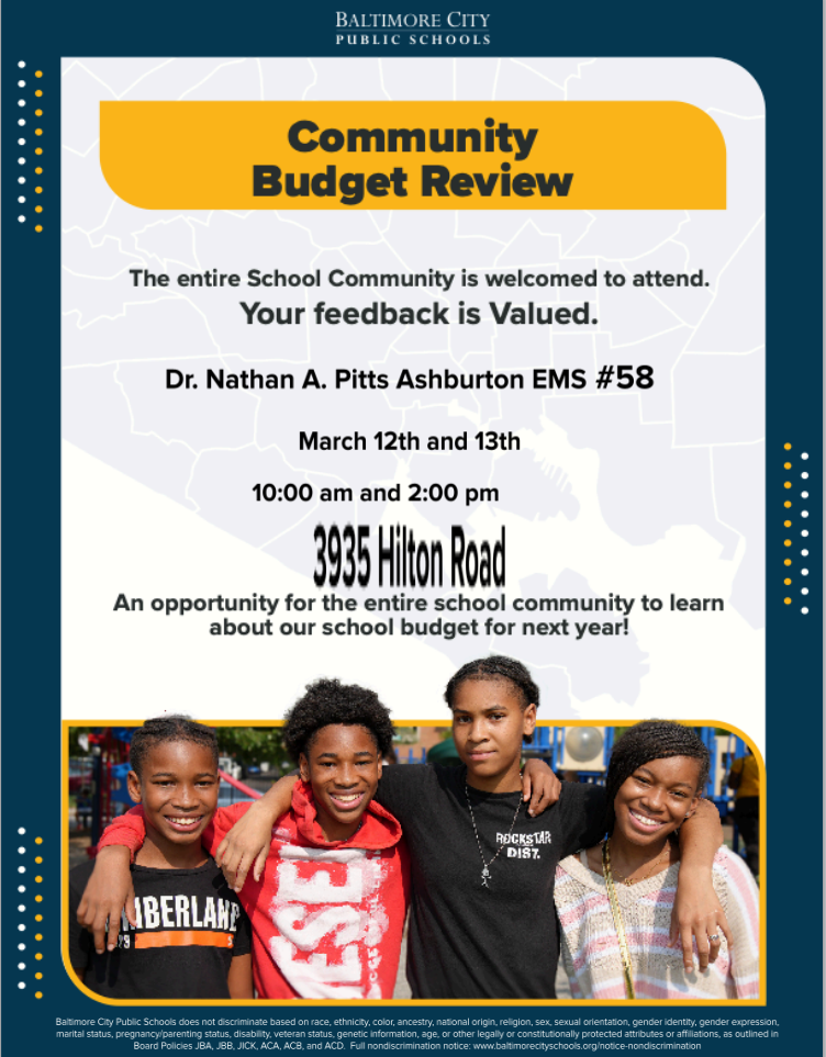 Community Budget Review March 12 & 13, 2025; 10am & 2pm