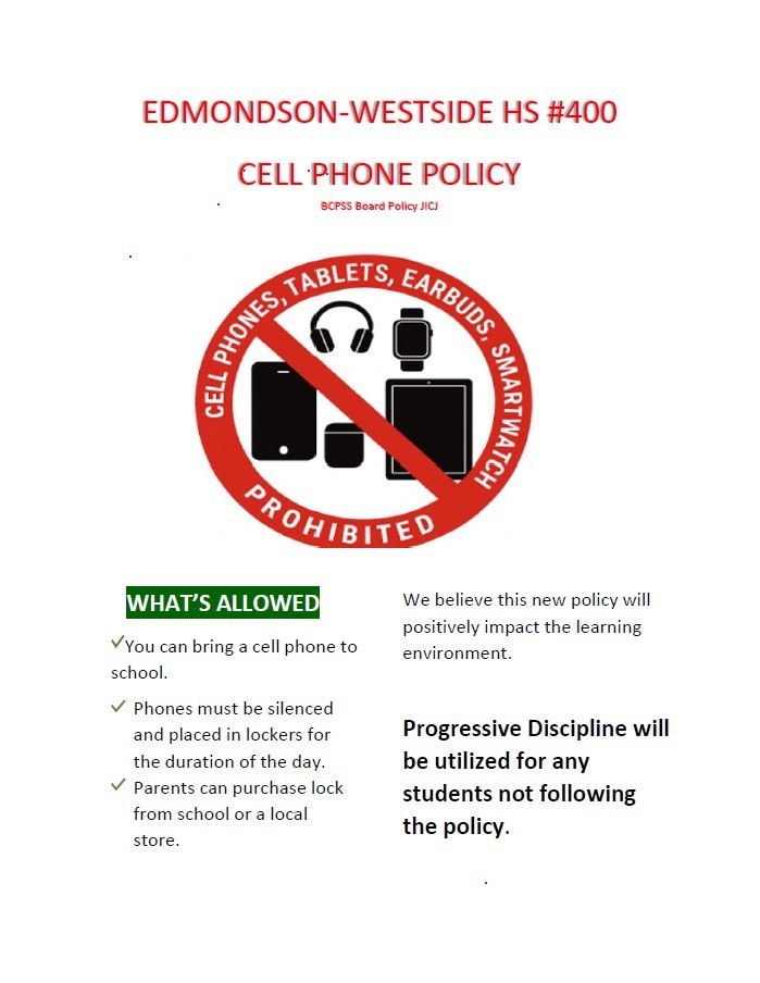 CELL PHONE POLICY