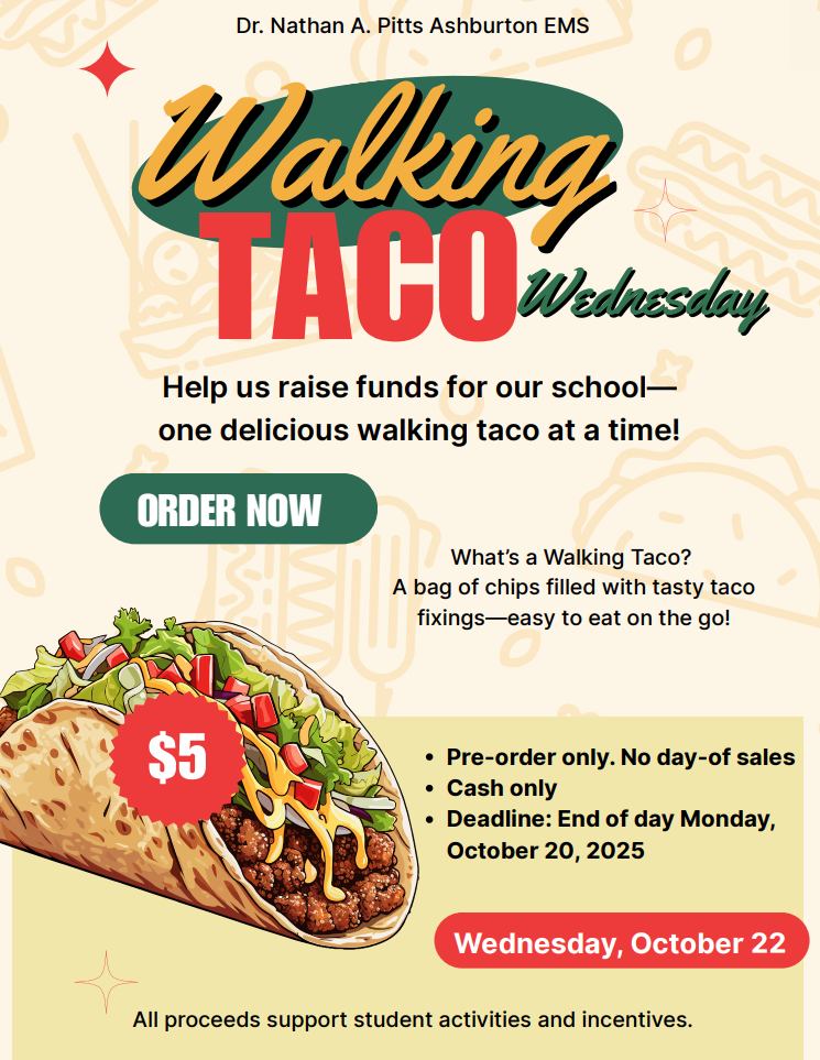 Walking Taco Wednesday Fundraiser October 22, 2025