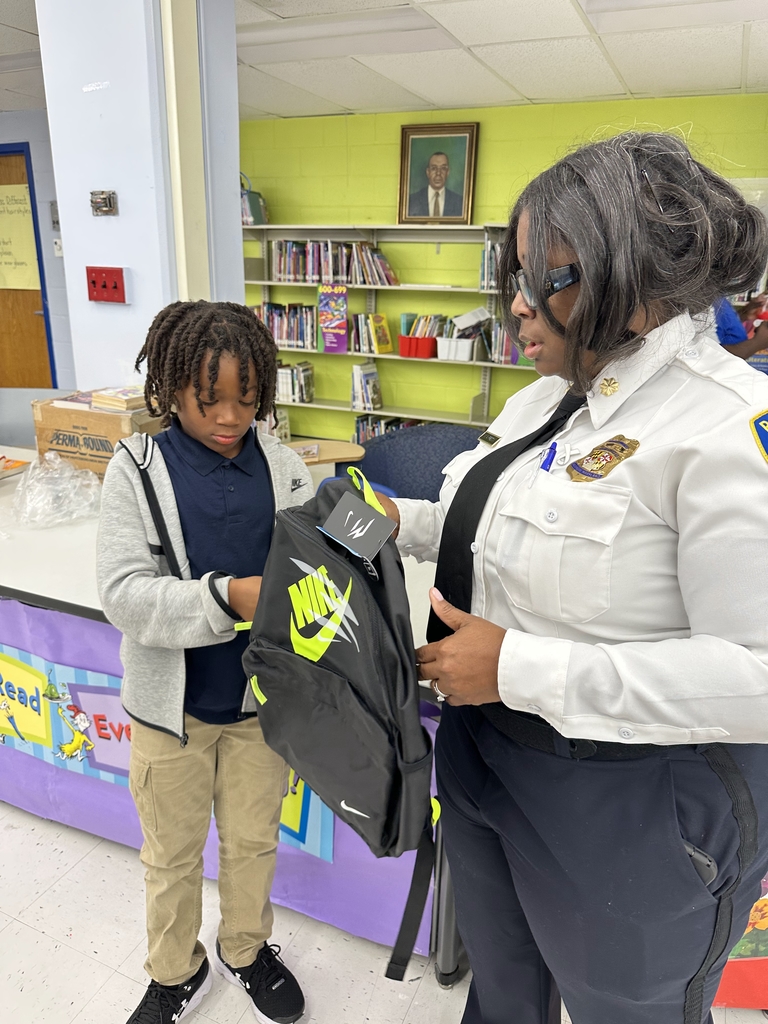 police officer and student with a backpack 