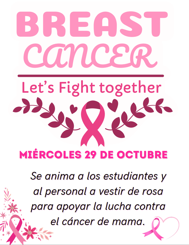 🎀 Breast Cancer Awareness Month – Wear PINK! 🎀  On Wednesday, October 29th, we’re joining together as an Ashburton family to support the fight against breast cancer. 💗  💞 Students & Staff are encouraged to wear PINK to show support, spread awareness, and stand in solidarity with survivors, fighters, and families affected by breast cancer.  Let’s fill our halls with hope, strength, and unity! 🌸