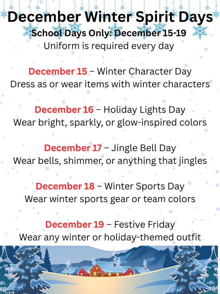December Spirit Days