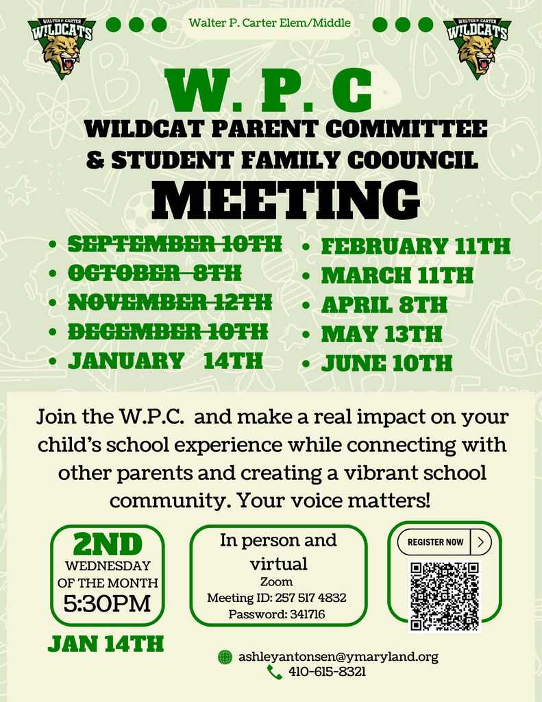 Wildcat Parent Meeting January 14th 