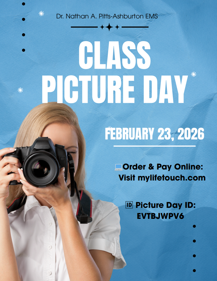 🎉📸 SMILE, EAGLES! IT’S CLASS PICTURE DAY! 📸🎉  Lifetouch Class Picture Day 🗓 Monday, February 23, 2026 📍 Ashburton EMS  Get ready to capture this year’s memories with your classmates!  💻 Order & Pay Online: Visit mylifetouch.com  🆔 Picture Day ID: EVTBJWPV6  All students will take a class photo.  Make sure your Eagle is dressed for success and ready to smile! 😄  Let’s S.O.A.R. in style, Eagles! 🦅