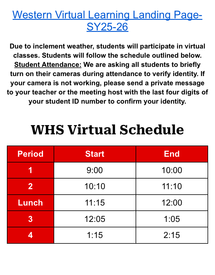 Virtual Schedule