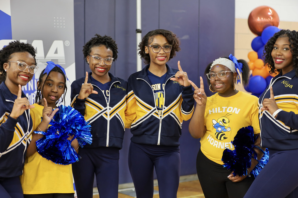 Hilton Hornets CIAA shoe distribution event