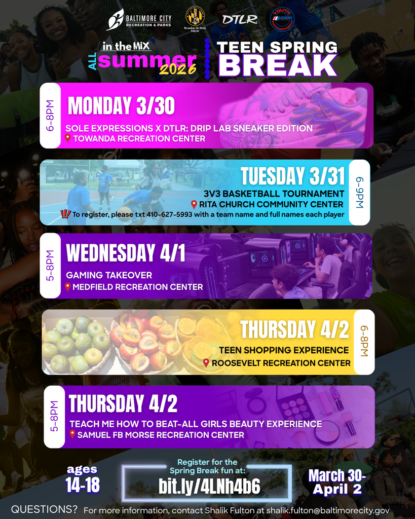 Teen Spring Break graphic 2026