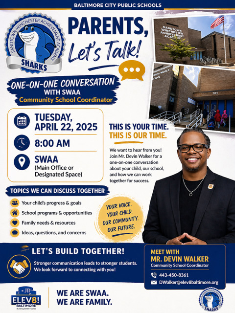 flyer for parents to meat with the community director 