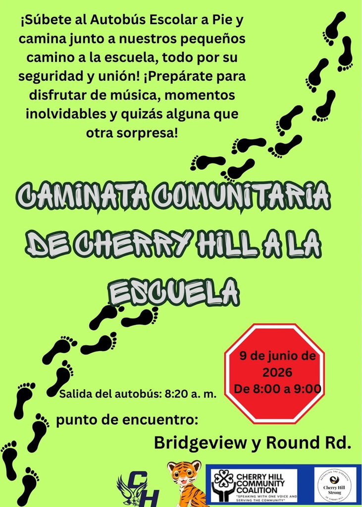 Spanish community walk flyer