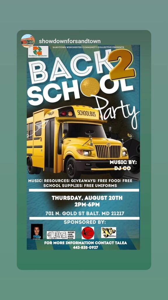 back to School event flyer