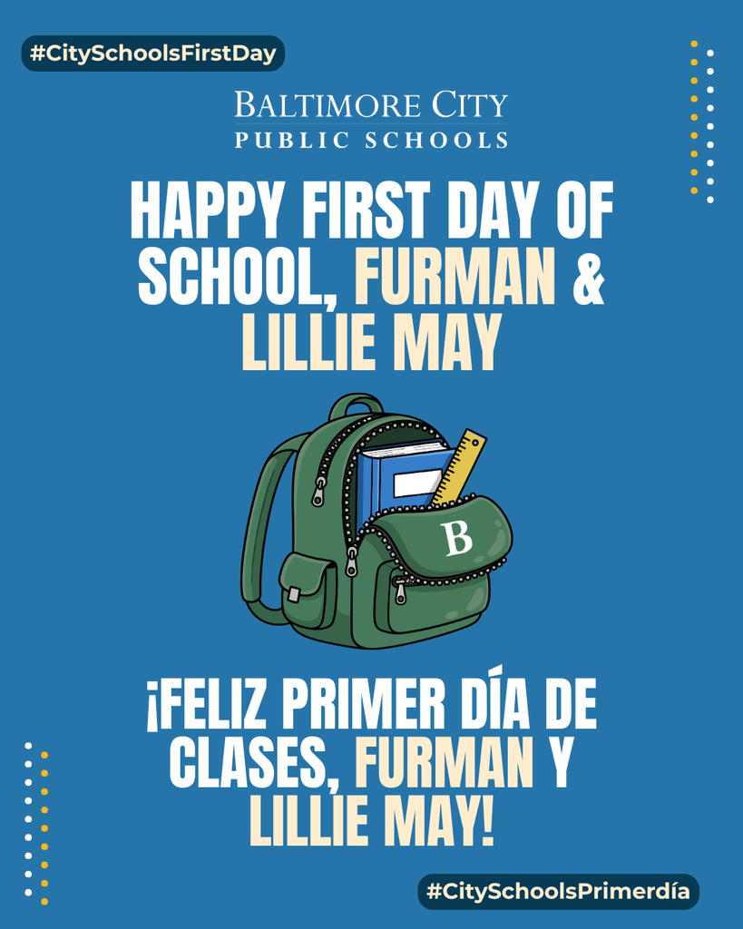 Happy first day of school Furman and Millie May