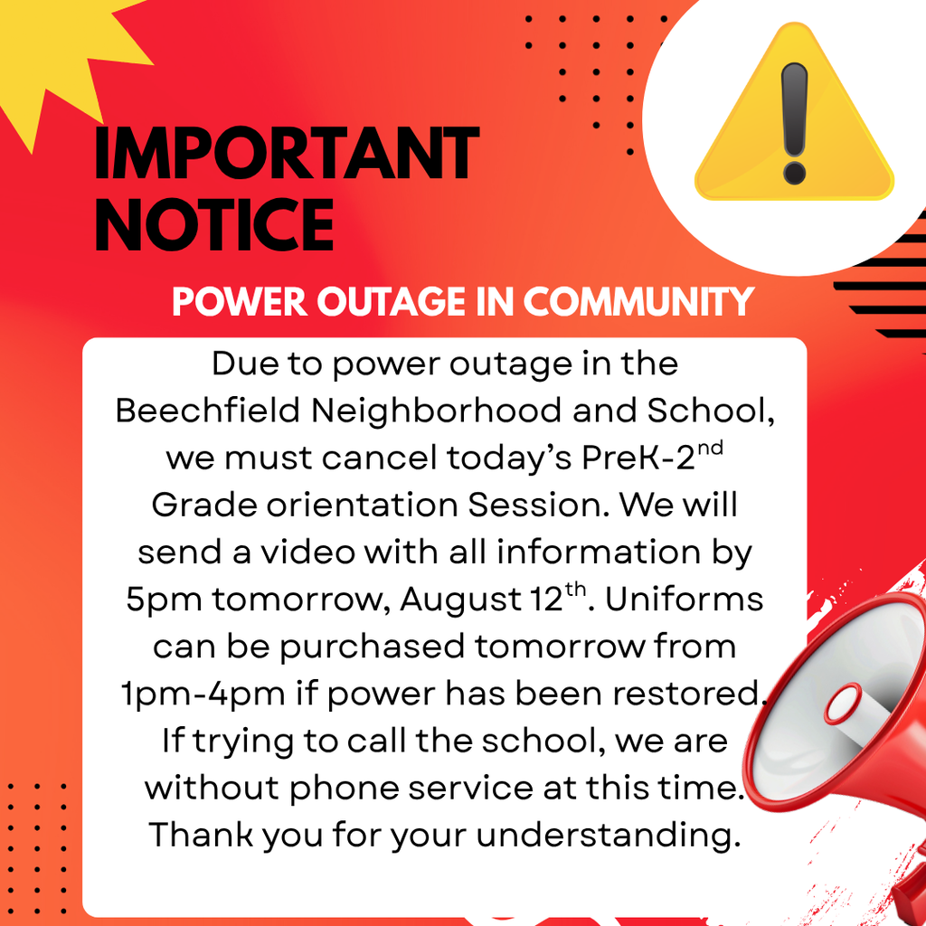 Power Outage Message