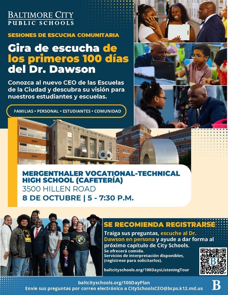 Gira de escucha de los primeros 100 días del Dr. Dawson - Mergenthaler Vocational-Technical High School