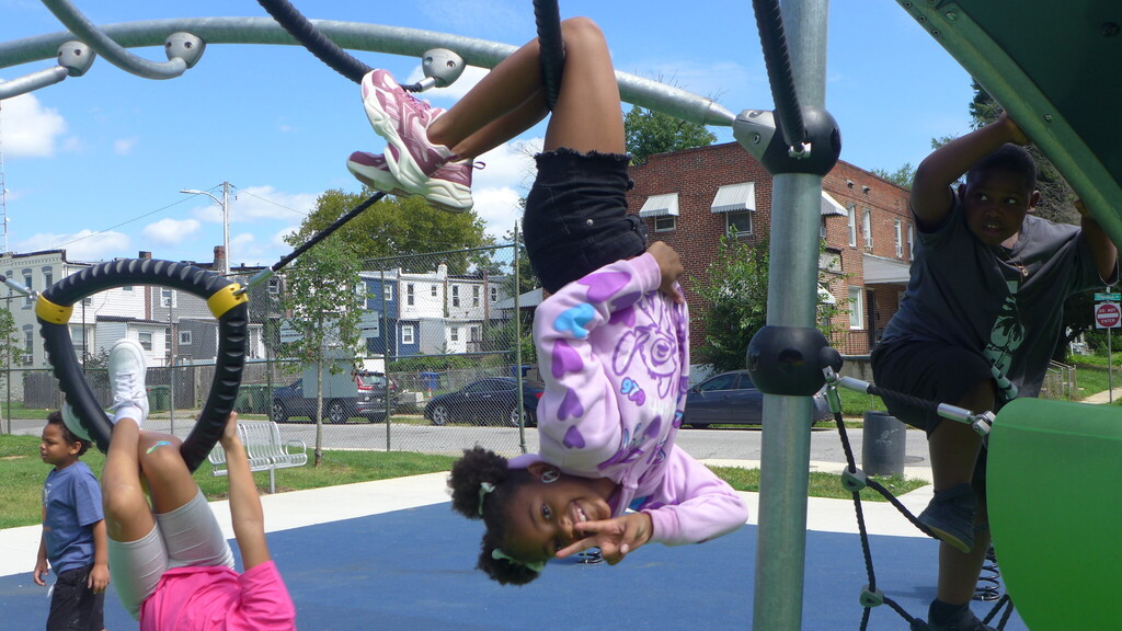 City Schools students play on playground