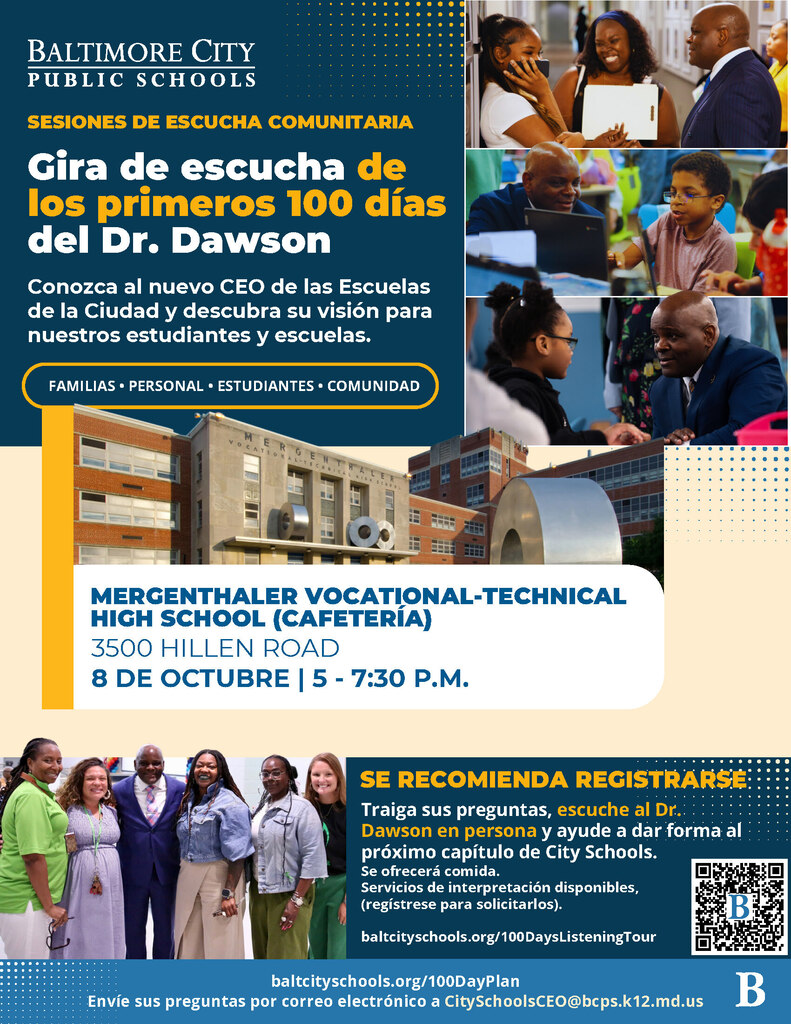 Gira de escucha de los primeros 100 días del Dr. Dawson - Mergenthaler Vocational-Technical High School