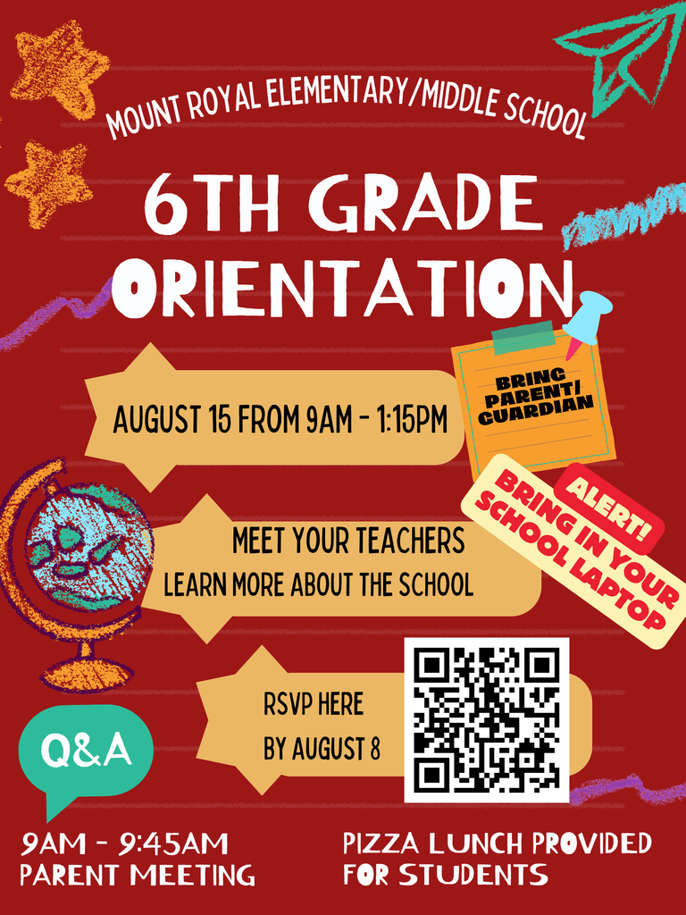 6th grade orientation flyer