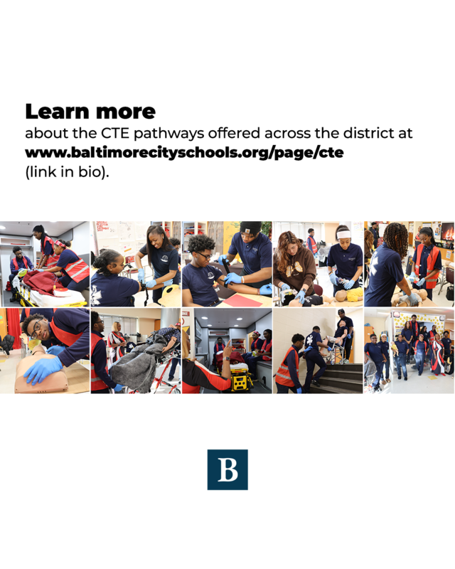 Learn more about the CTE pathways offered across the district at https://www.baltimorecityschools.org/page/cte