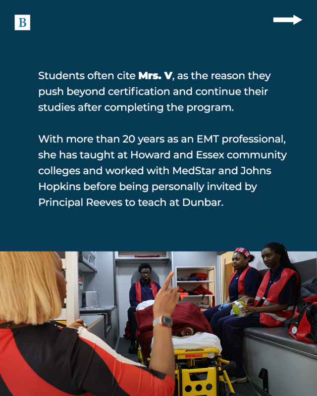 Students often cite Mrs. V as the reason they push beyond certification and continue their studies after completing the program.