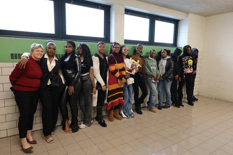 Youth Opportunity students with their teacher