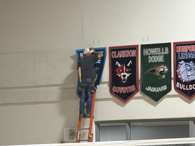 Conference Banners Going Up