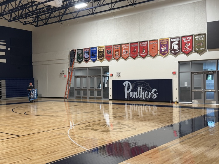 Conference Banners Going Up