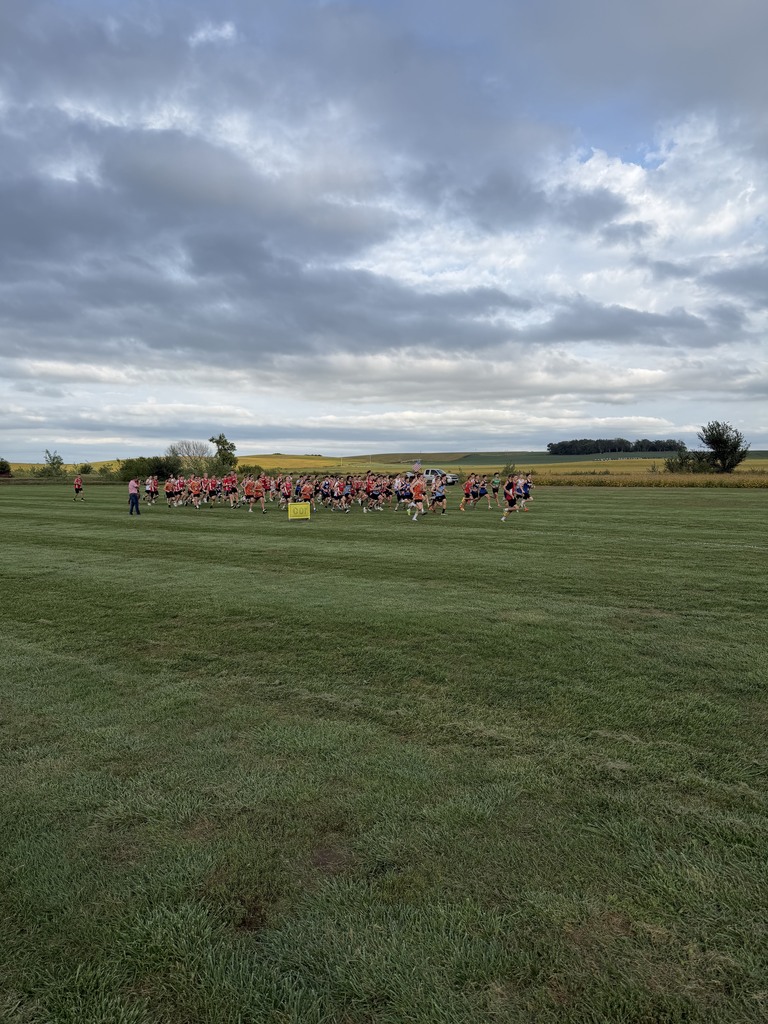 Boys starting the race.