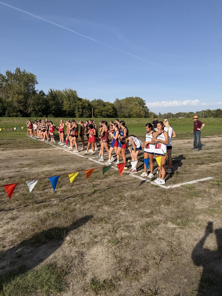 Girls getting ready for their race. 