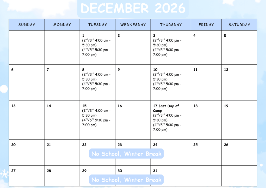 December Calendar