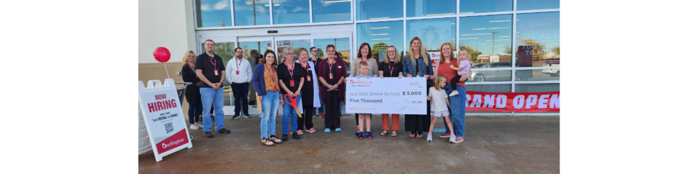 Vine Street Elementary Receives $5,000 Donation From New Burlington Store