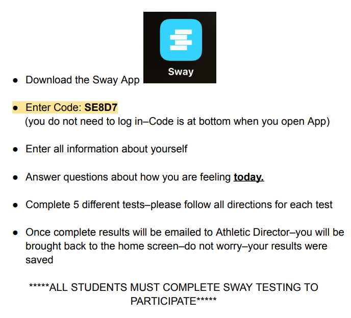Sway Testing Flyer - Cohen