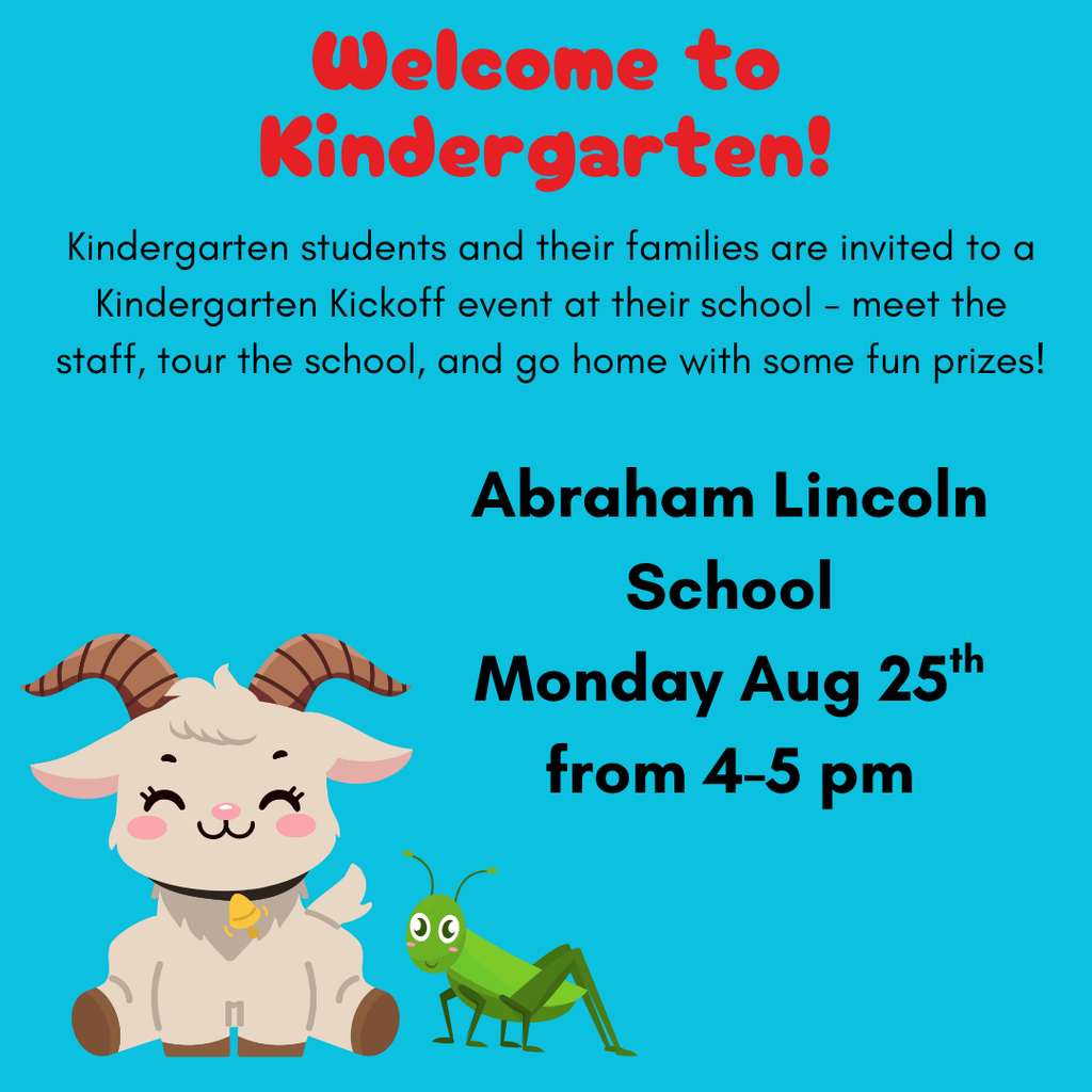 We look forward to seeing kindergarten students and their families at the Kindergarten Kickoff event tonight at 4 PM. It is a great opportunity to meet the staff, tour the school, and go home with some fun prizes!