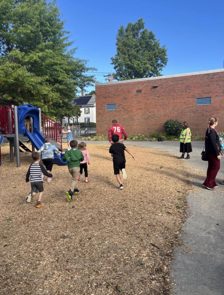 Abraham Lincoln School had a special visit from the Bangor High School Football Team this week! The players joined our students for morning recess, bringing lots of energy, smiles, and fun to the playground. Our students loved having the chance to play alongside these “big kids.” We’re cheering them on and wishing them the best of luck this season!  A big shout out to Mrs. Morris for organizing this! Next home game is Friday, Oct. 10 vs. Windham at 7pm. GoRams!