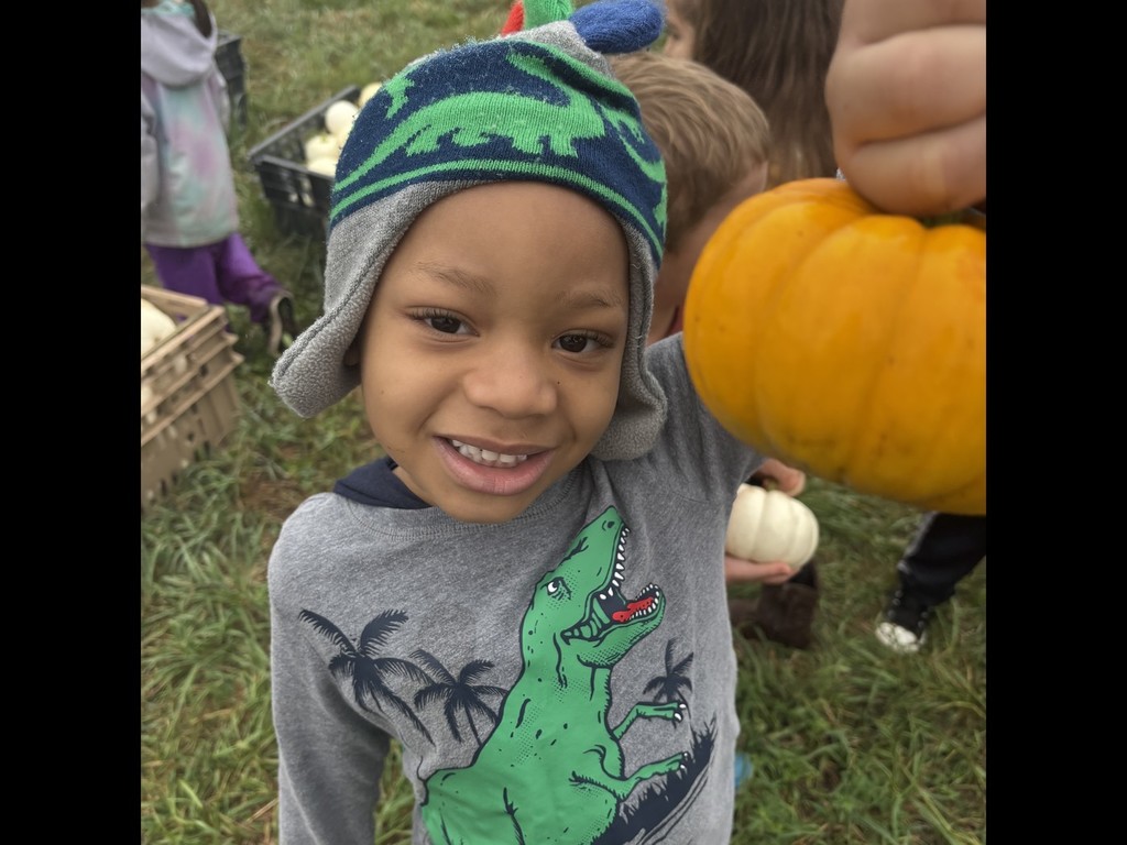 Recently Vine Street Pre-K Students took a field trip to Country Pumpkins and Kindergarten students spent a beautiful fall morning at Conant's Apple Orchard.  The class took a tractor ride out to the apple orchard and learned all about the life cycle of an apple and the correct way to pick an apple.  They also learned about the importance of bees and pollination to the apple crop.  Back in our classrooms, we did lots of activities connected to our field trip.  The students created apple volcanoes, apple crafts, apple graphs, and even apple nachos!