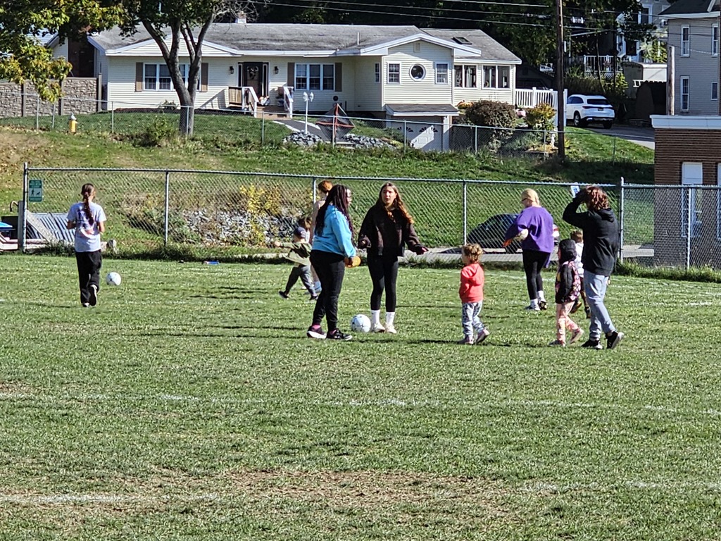 seventh and eighth graders from the James F. Doughty School gathered on the middle school's soccer field to volunteer as coaches for the Vine Street Pre-K students