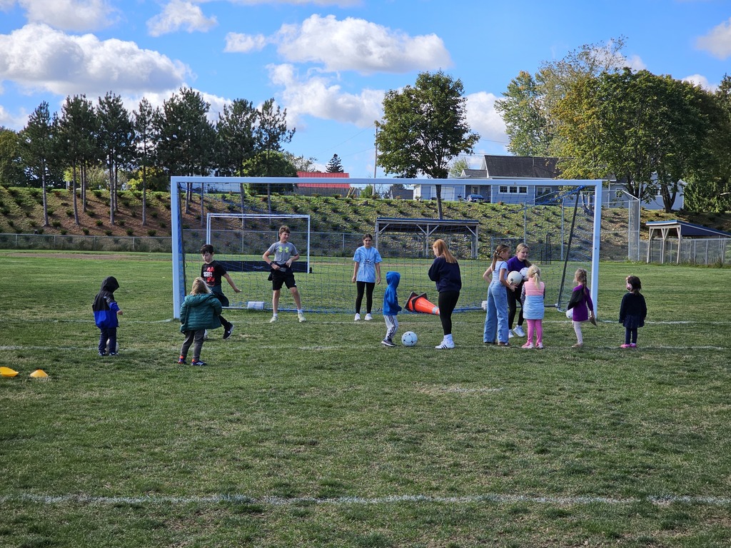 seventh and eighth graders from the James F. Doughty School gathered on the middle school's soccer field to volunteer as coaches for the Vine Street Pre-K students