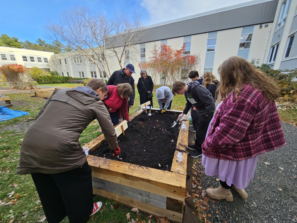 Project Transition Students at Bangor High School recently planted bulbs in raised beds located in the school’s courtyard garden. Thanks to the generous support of local businesses and organizations, the project was a resounding success.