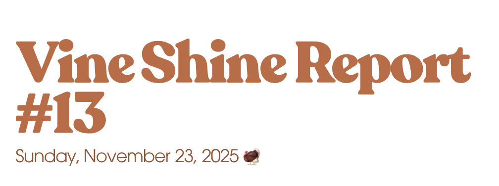 Vine Shine Report #13