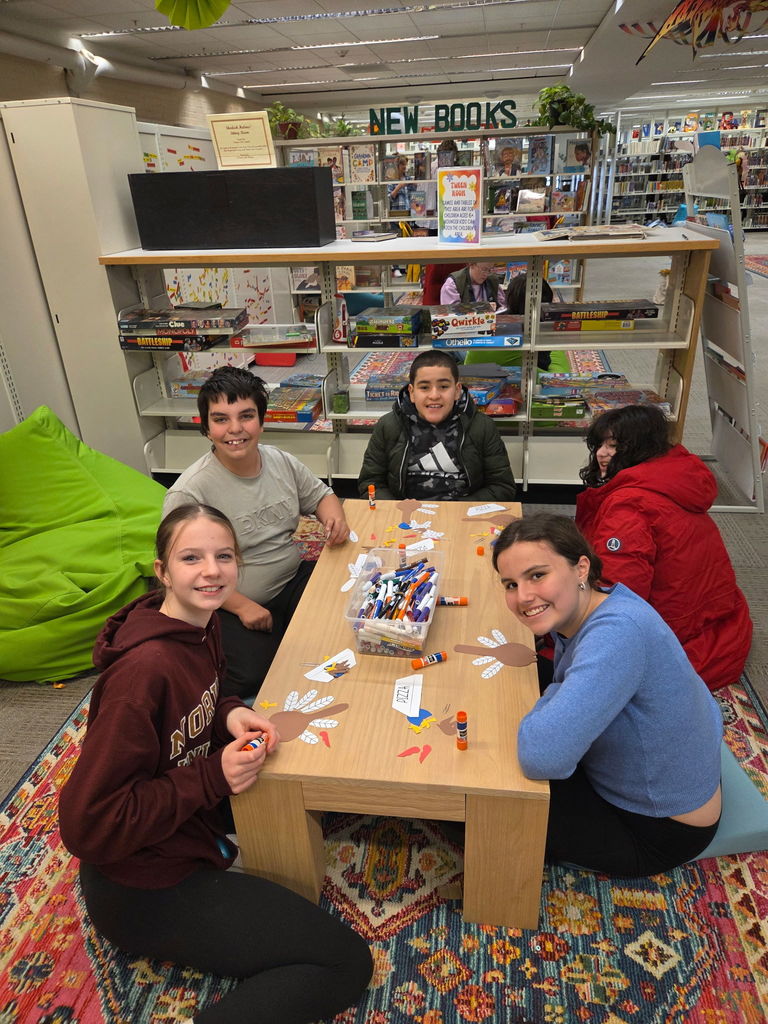 In the spirit of Thanksgiving, we want to give a huge shout-out to the Bangor Public Library for the amazing services and programs they offer our community! The Cohen Middle School Aspirations program took a community trip to the Bangor Public Library on Friday afternoon, coordinated by the Bangor librarians. Students listened to a read-aloud story about a playful turkey and engaged in an enjoyable group craft activity. They also had the chance to learn how to seek assistance, discover interesting books, and check some out to borrow. Accompanied by a few Best Buddies, the students had a fun-filled afternoon out in the community.