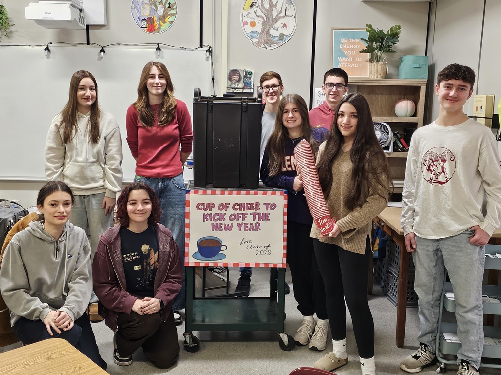 This morning, the Class of 2028 Class Council spread some warmth and cheer by gifting our amazing teachers and staff a cup of hot chocolate before the school day began. We appreciate all you do and hope this small gesture brings some extra joy to your day! A huge thank you to Tim Hortons on Broadway for the generous donation!  #WeAreBangor
