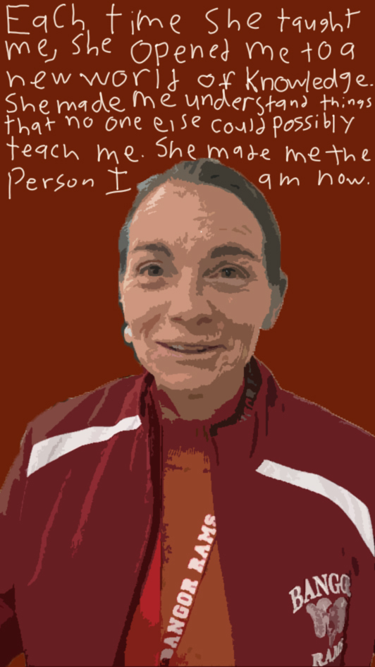 Mrs. Throckmorton's Creative Writers  and Mr. Hutchins' Digital Arts classes collaborated together to create portraits inspired bu Robert Shetterly's "AMERICANS WHO TELL THE TRUTH" project. Senior creative writing students chose someone in their lives who taught them a valuable life lesson by example. Digital Art student students help to edit photographs, backgrounds, and text for the BHS project. These portraits are called "HUMANS WHO TELL THE TRUTH"