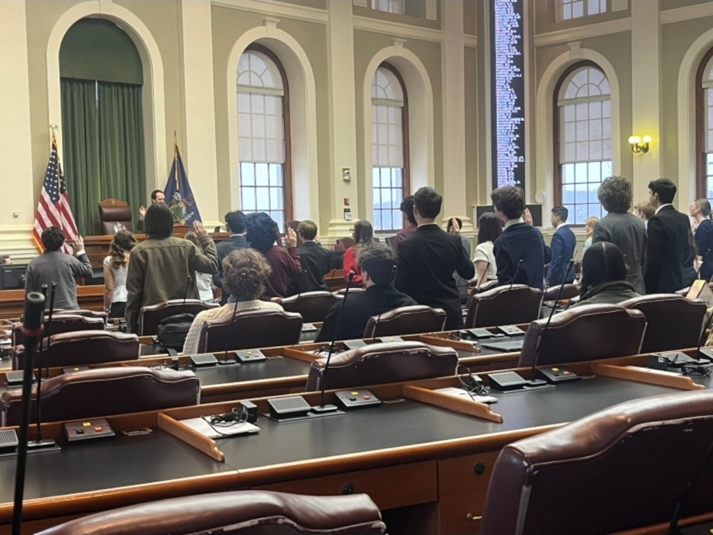 weekend Nolan Baumgardner and Henry Udeh competed in the State Championship for Student Congress at the Maine Statehouse in Augusta. The two debaters competed all day. Nolan Baumgardner placed third in the state. He also qualified as an alternate for the Nationals