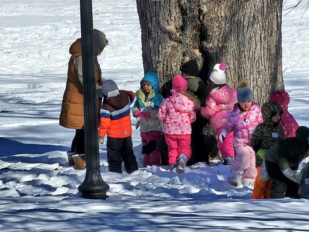 In the search for the eternal answer to when Spring will arrive, the curious Pre-K explorers from Ms. Rand's and Mrs. Rice's classes took on Chapin Park in search of their very own Punxsutawney Phil! Armed with magnifying glasses, flashlights, and yummy snacks like dried fruit and birdseed, these little detectives were on a mission! #WeAreBangor