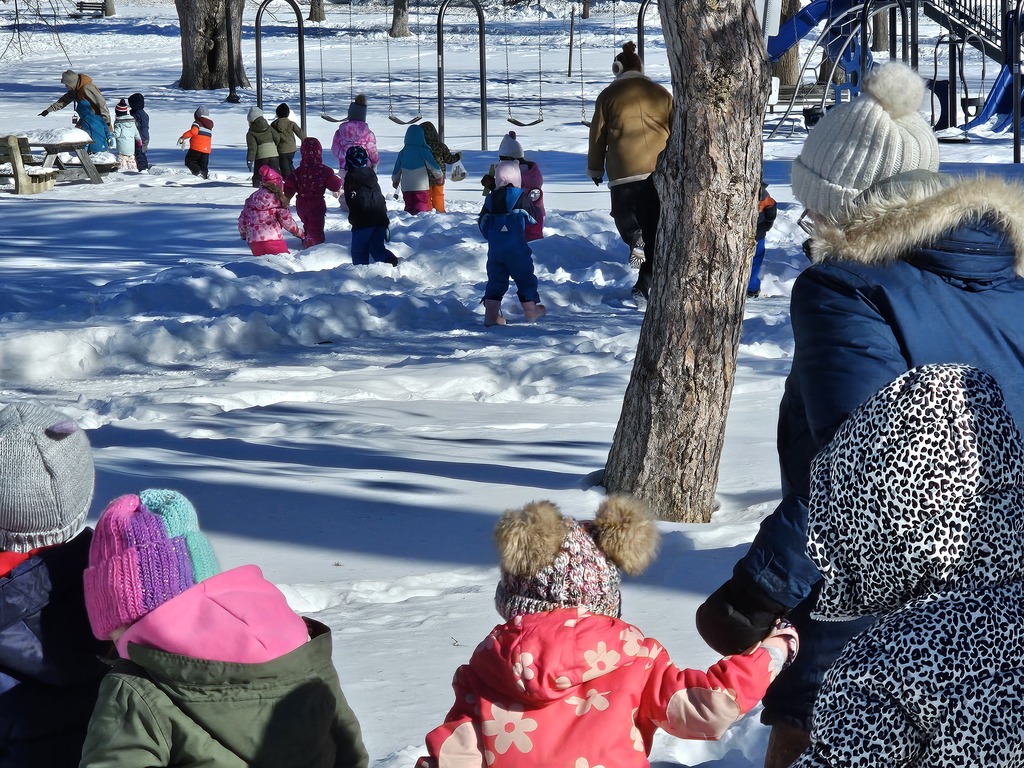In the search for the eternal answer to when Spring will arrive, the curious Pre-K explorers from Ms. Rand's and Mrs. Rice's classes took on Chapin Park in search of their very own Punxsutawney Phil! Armed with magnifying glasses, flashlights, and yummy snacks like dried fruit and birdseed, these little detectives were on a mission! #WeAreBangor