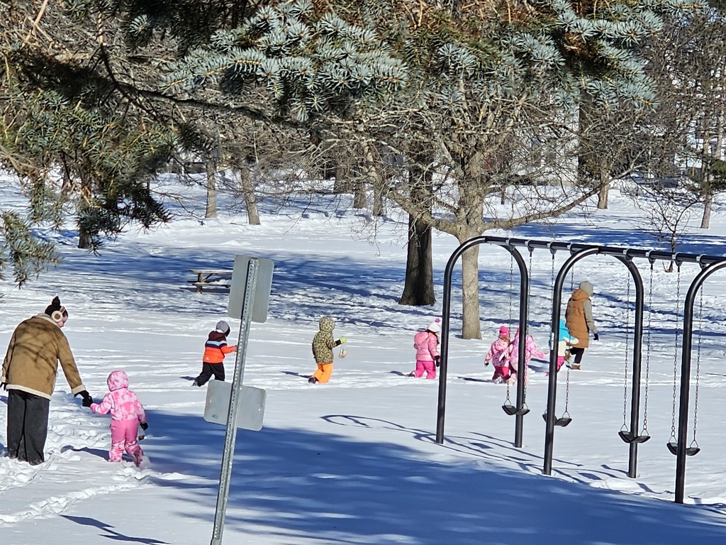 In the search for the eternal answer to when Spring will arrive, the curious Pre-K explorers from Ms. Rand's and Mrs. Rice's classes took on Chapin Park in search of their very own Punxsutawney Phil! Armed with magnifying glasses, flashlights, and yummy snacks like dried fruit and birdseed, these little detectives were on a mission! #WeAreBangor