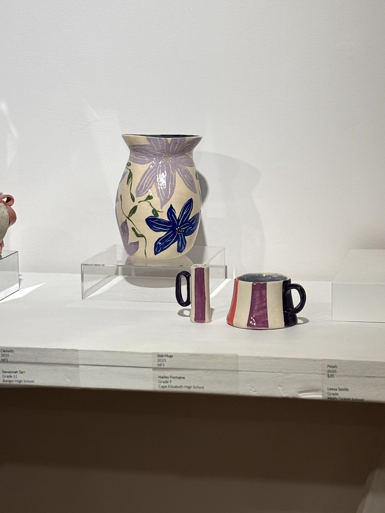 Two BHS Ceramic 1 students, Savannah Tarr and Sarah Howe, had the honor of being accepted into the Maine K-12 juried show at Watershed Center for Ceramic Arts, located in Edgecomb, Maine. The show is at the Barkan Gallery and will be on display until April 17th. #WeAreBangor