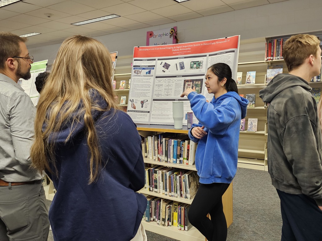 BHS showcased their STEM projects in the library with teachers and fellow students asking thoughtful questions to help teams refine their presentations and experiments as they prepare for the Maine State Science Fair on Saturday. Go Rams!  #MaineScienceFair #STEM #WeAreBangor