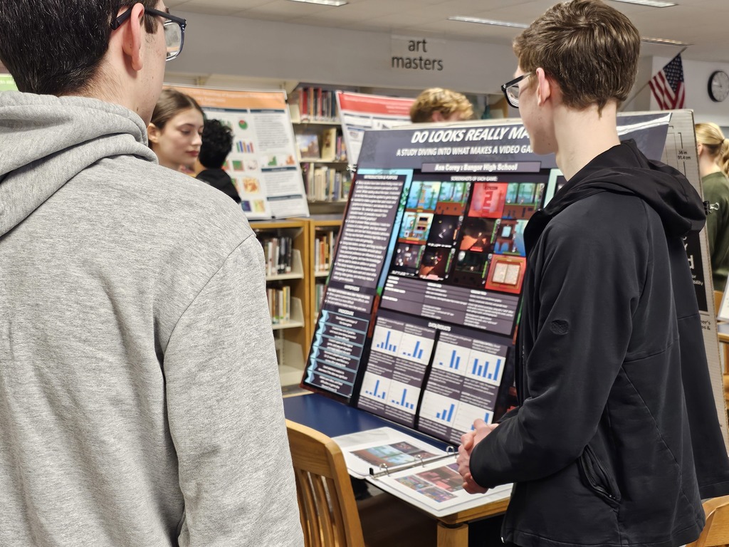 BHS showcased their STEM projects in the library with teachers and fellow students asking thoughtful questions to help teams refine their presentations and experiments as they prepare for the Maine State Science Fair on Saturday. Go Rams!  #MaineScienceFair #STEM #WeAreBangor