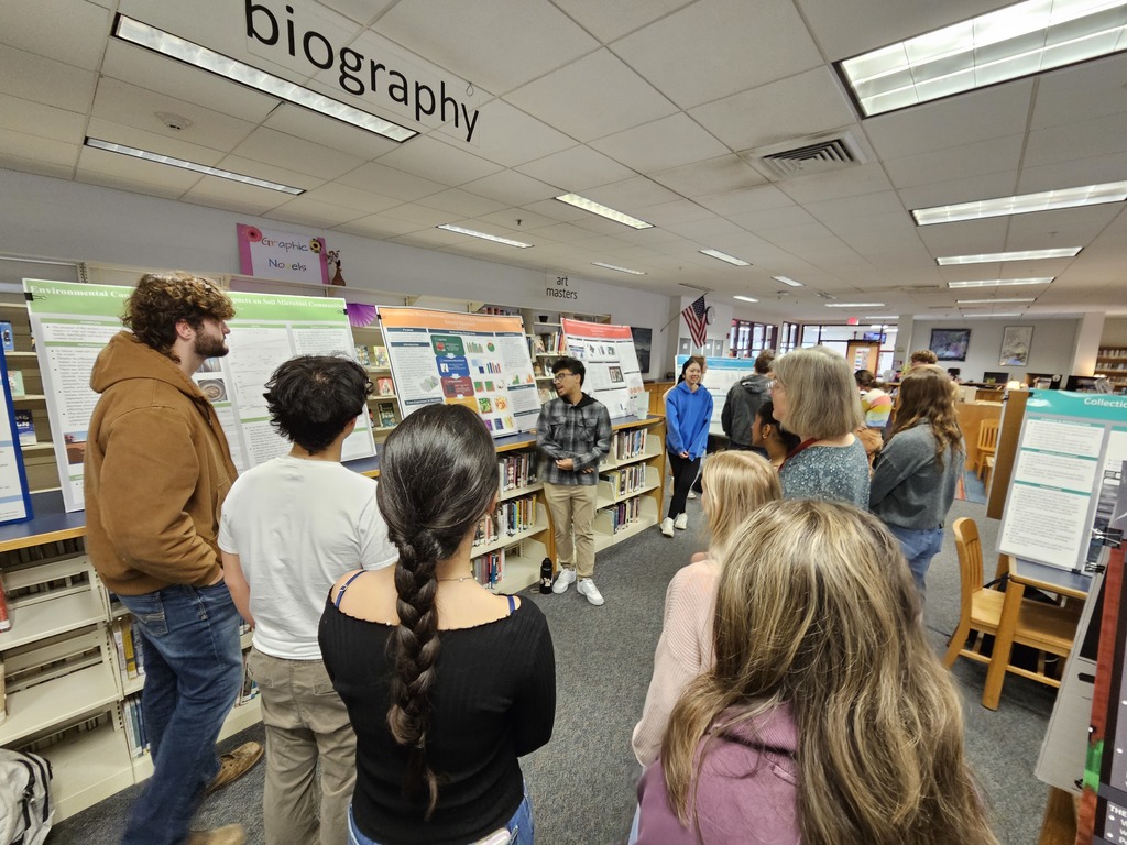 BHS showcased their STEM projects in the library with teachers and fellow students asking thoughtful questions to help teams refine their presentations and experiments as they prepare for the Maine State Science Fair on Saturday. Go Rams!  #MaineScienceFair #STEM #WeAreBangor