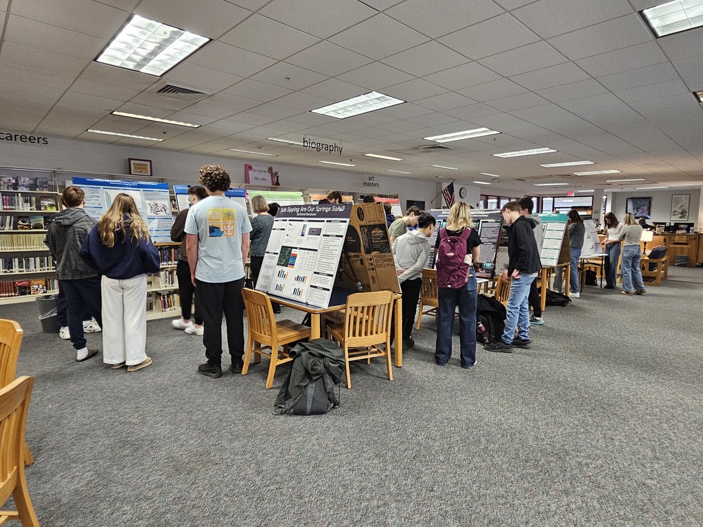 BHS showcased their STEM projects in the library with teachers and fellow students asking thoughtful questions to help teams refine their presentations and experiments as they prepare for the Maine State Science Fair on Saturday. Go Rams!  #MaineScienceFair #STEM #WeAreBangor